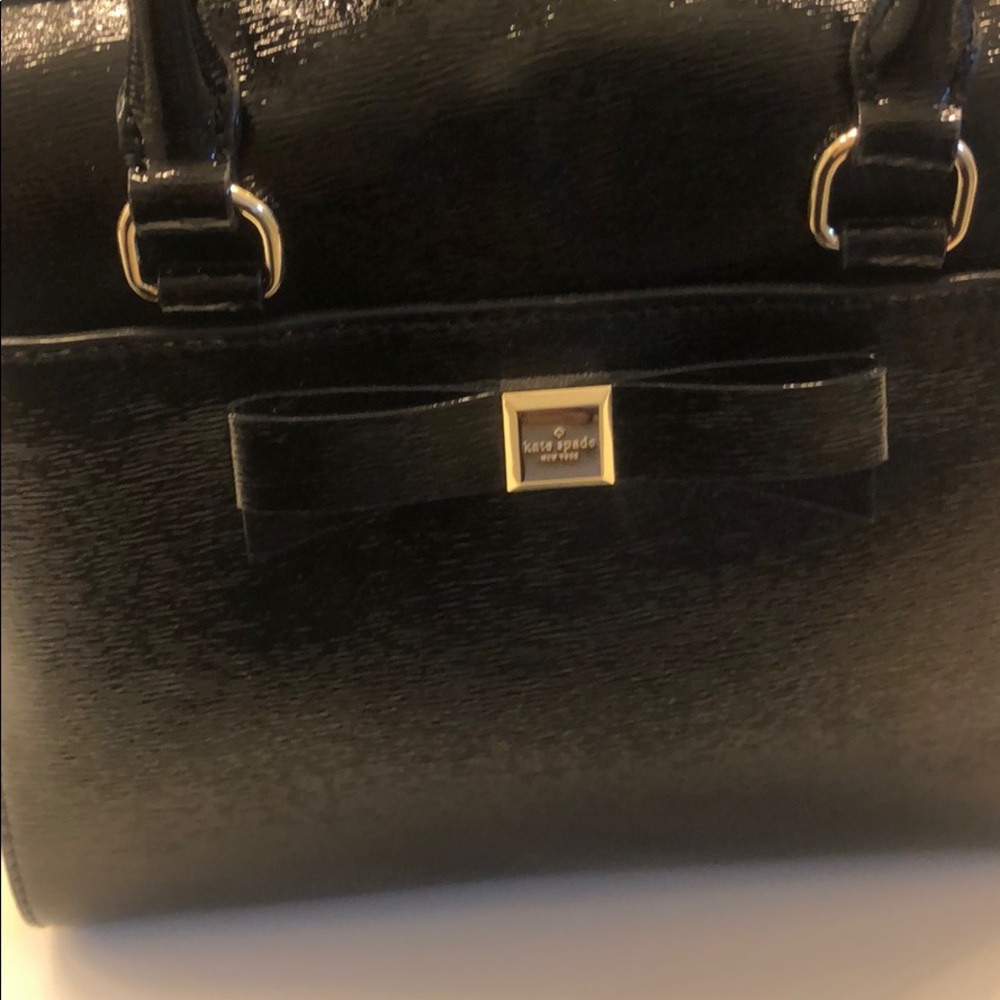 Kate Spade ♠️ patent black bow bag - Picture 2 of 7